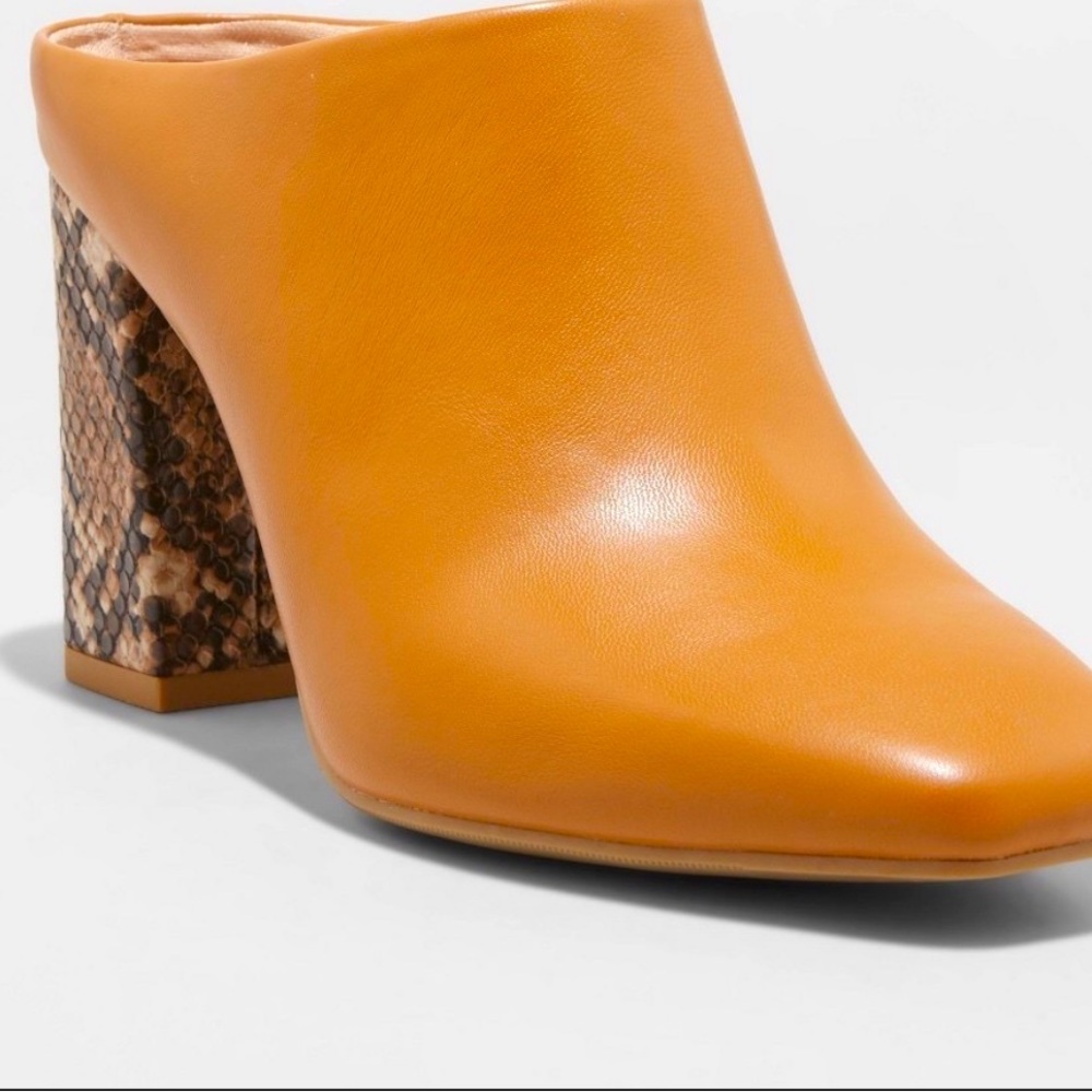 Stunning Women's Paula Mule Heels Cognac - Picture 4 of 11